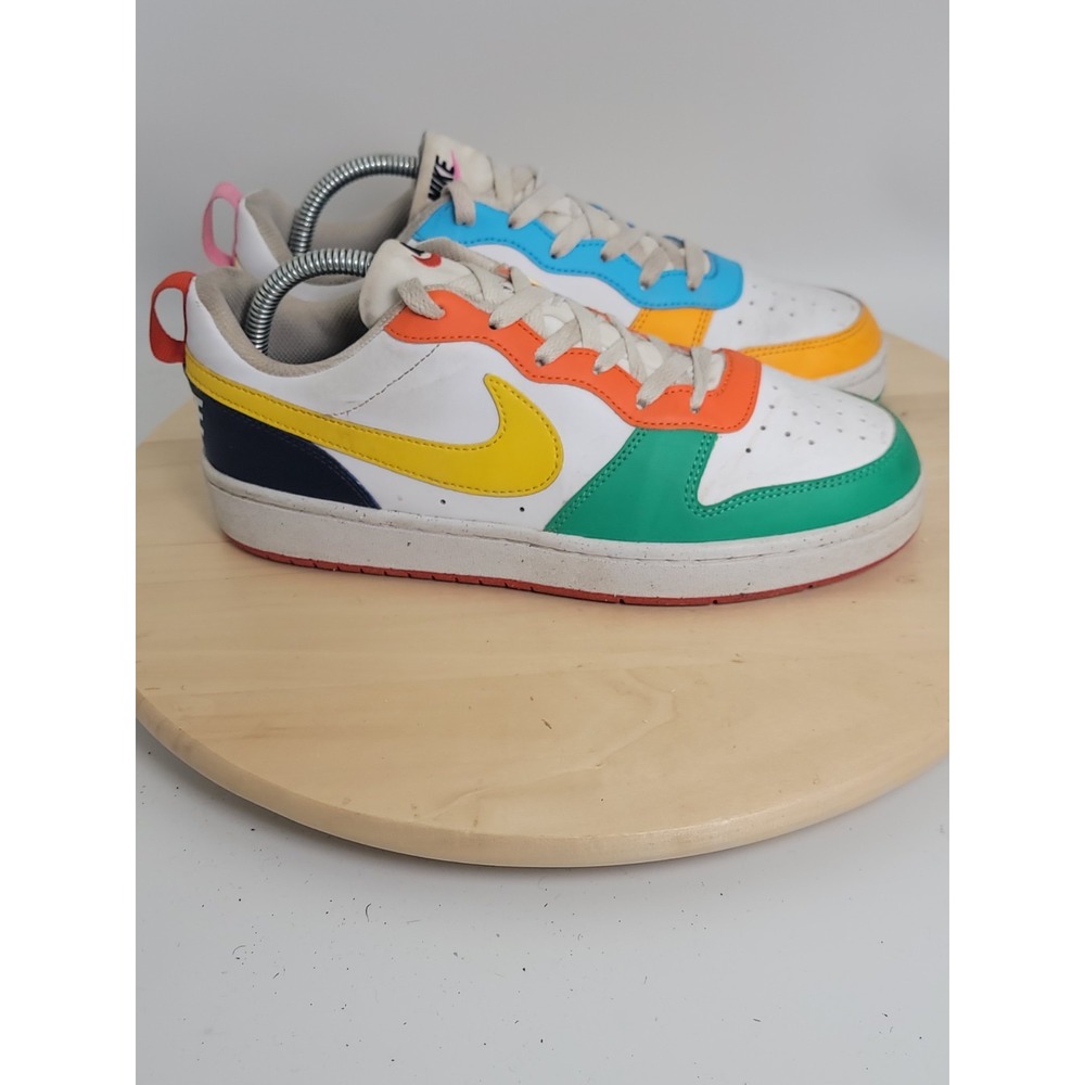 Nike Court Borough Multicolor Women Size 8.5 Youth 7Y Low Top Sneaker FQ8373-902